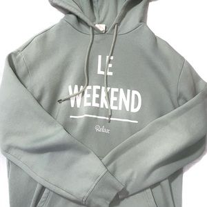 mint green hoodie /thicc material